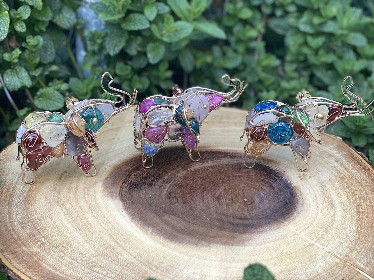 Lucky Elephant Hand Wired Crystal - Shop Cosmic Healing