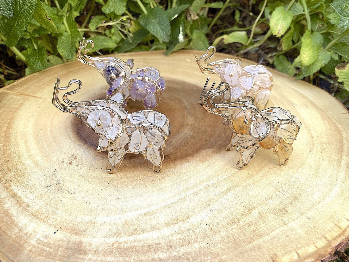 Lucky Elephant Hand Wired Crystal - Shop Cosmic Healing