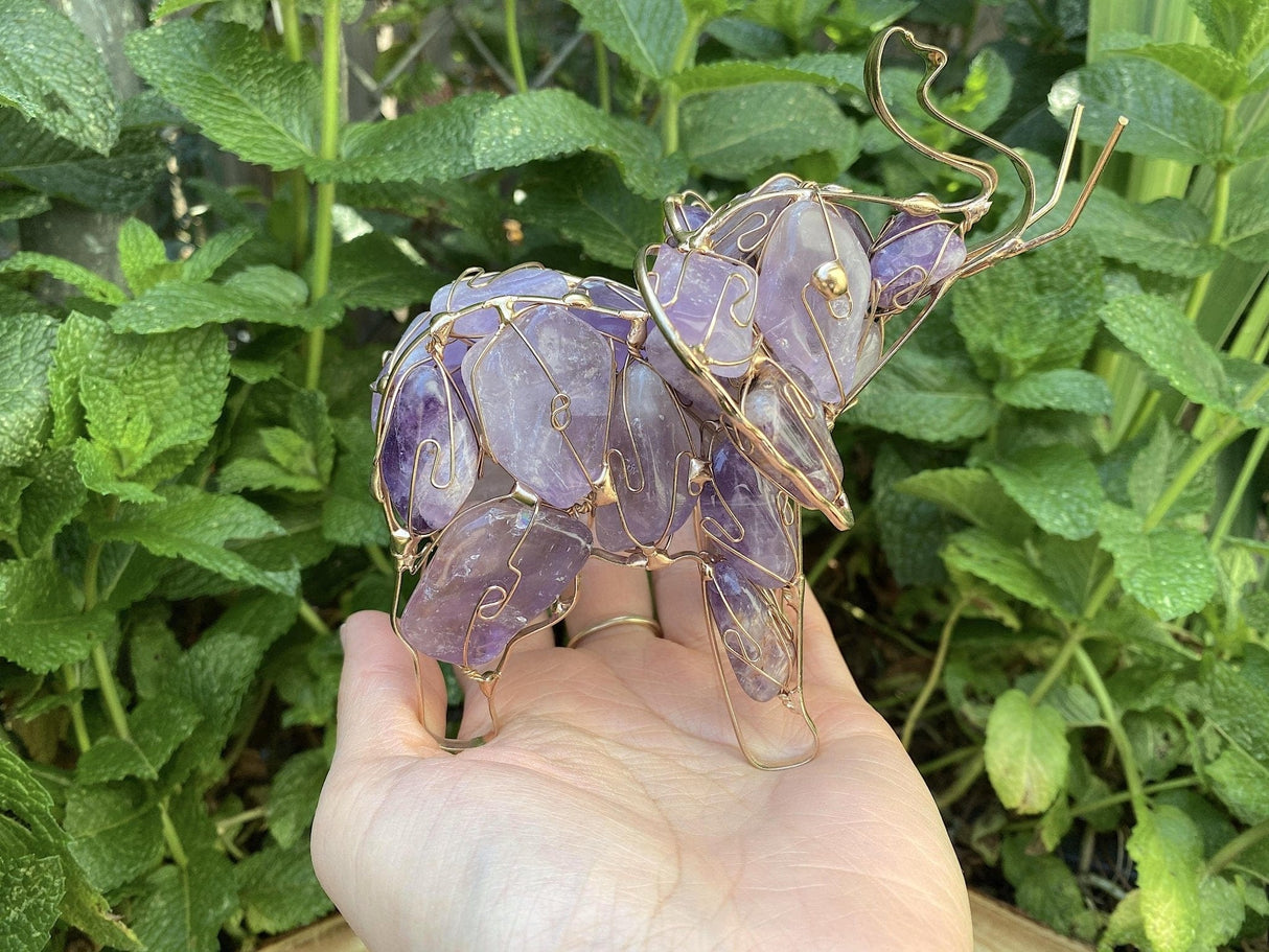 Lucky Elephant Hand Wired Crystal - Shop Cosmic Healing