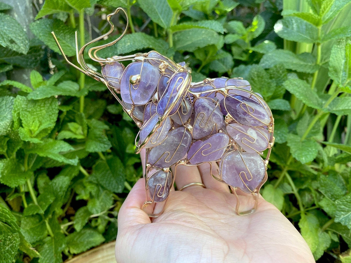 Lucky Elephant Hand Wired Crystal - Shop Cosmic Healing