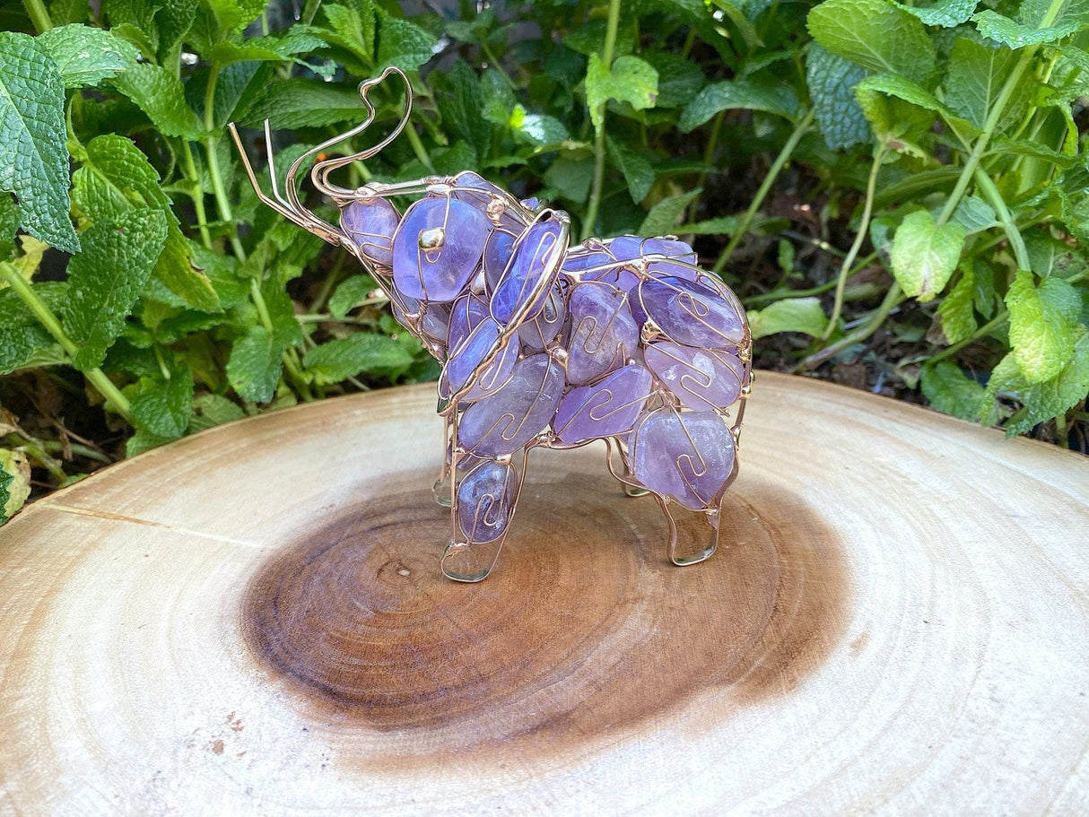 Lucky Elephant Hand Wired Crystal - Shop Cosmic Healing
