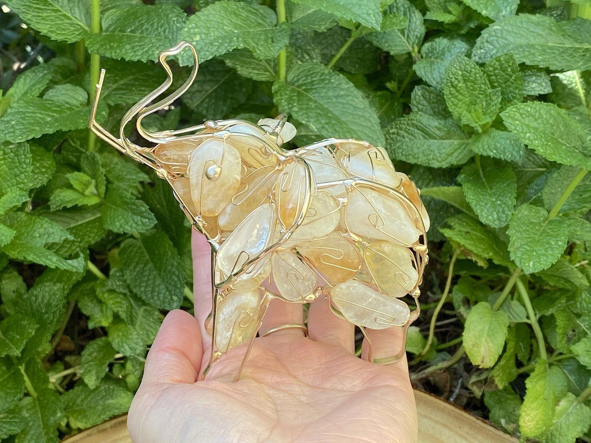 Lucky Elephant Hand Wired Crystal - Shop Cosmic Healing