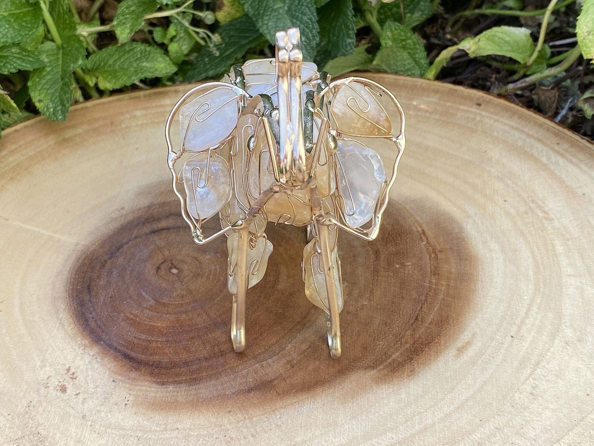 Lucky Elephant Hand Wired Crystal - Shop Cosmic Healing