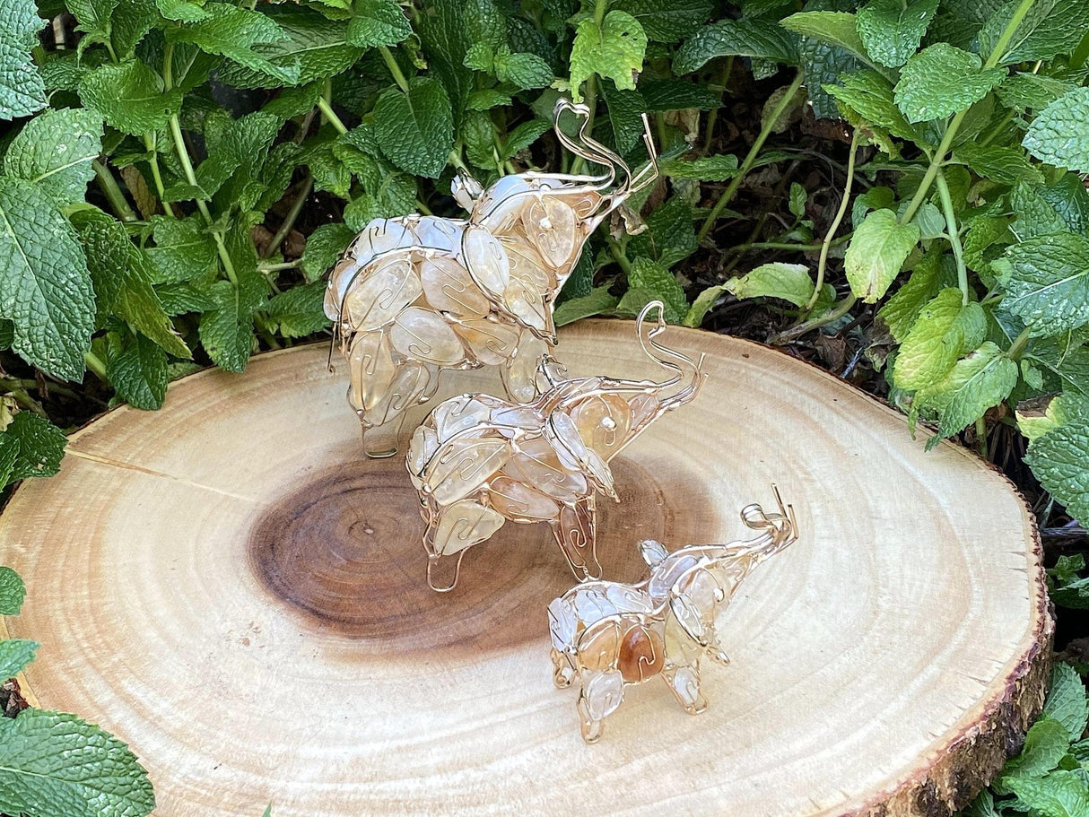 Lucky Elephant Hand Wired Crystal - Shop Cosmic Healing