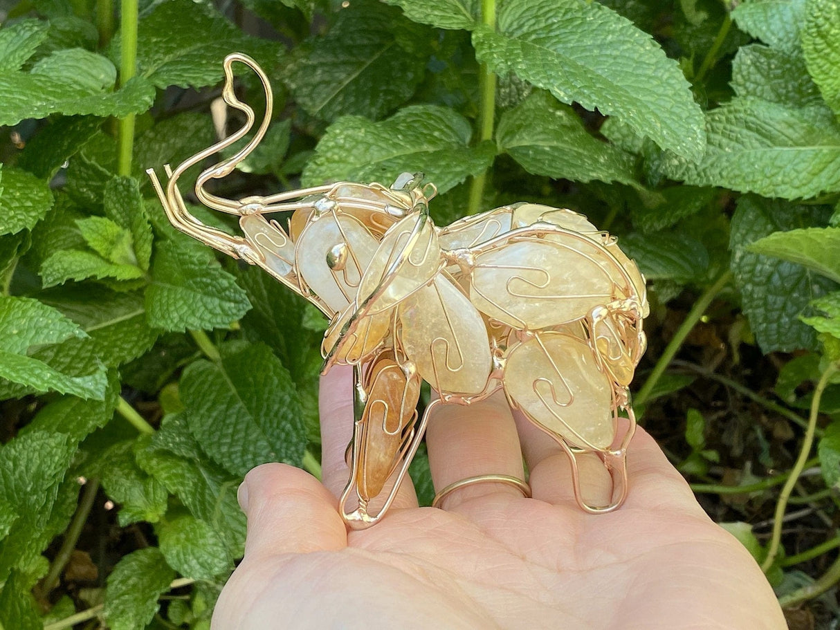 Lucky Elephant Hand Wired Crystal - Shop Cosmic Healing
