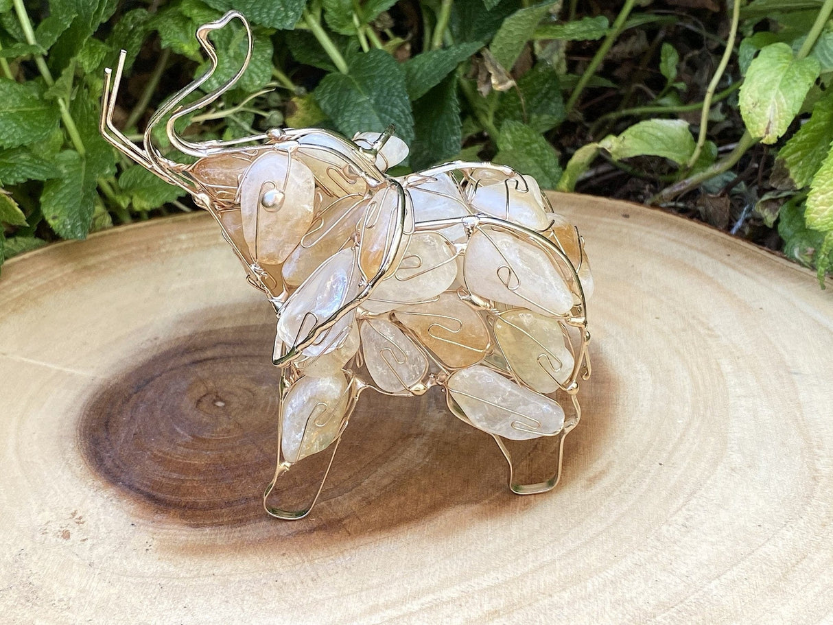 Lucky Elephant Hand Wired Crystal - Shop Cosmic Healing