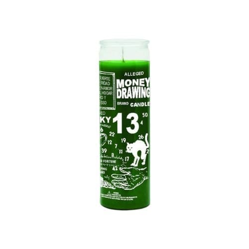 Money Drawing Candle - Green To bring luck, love, good fortune home or business