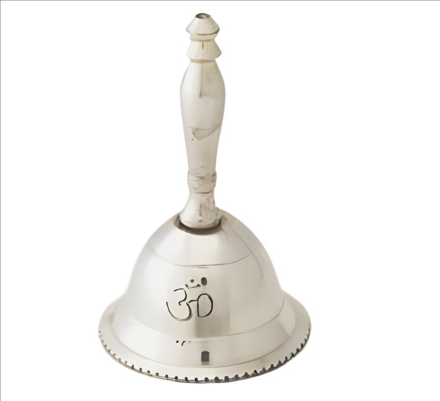 Om Silver Plated Altar Bell 3" - Shop Cosmic Healing