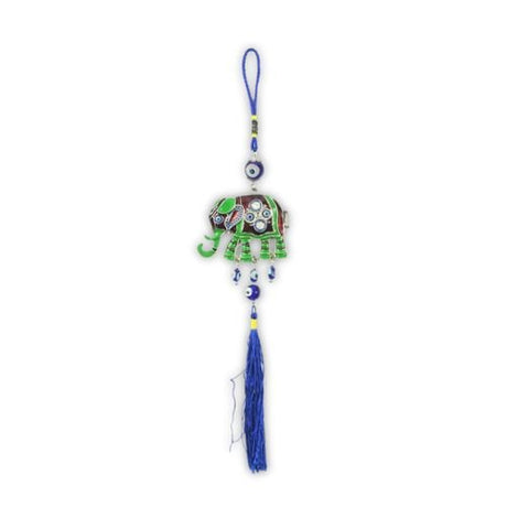 Ornate Lucky Elephant with Turkish Evil Eye – Protection & Prosperity Charm - Shop Cosmic Healing