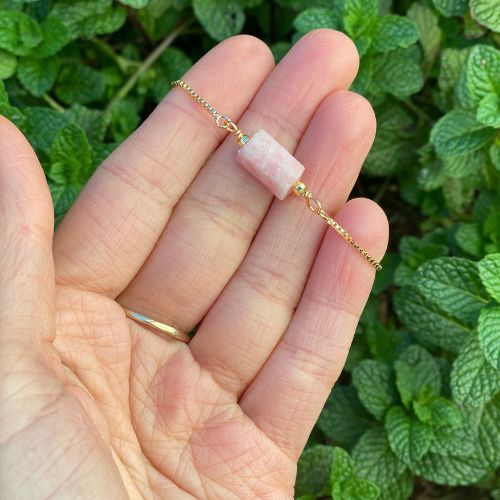 Pink Opal Adjustable Bracelet for spiritual awakening, processing difficult emotions - Shop Cosmic Healing