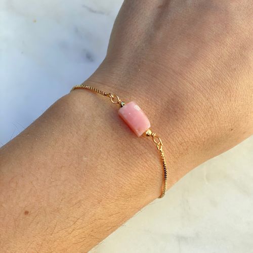 Pink Opal Adjustable Bracelet for spiritual awakening, processing difficult emotions - Shop Cosmic Healing