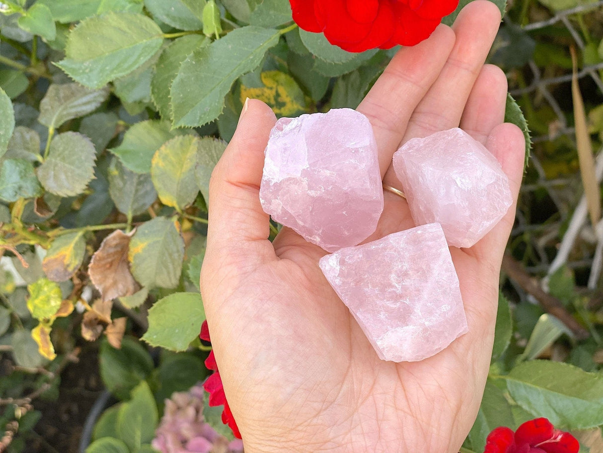Raw Brazilian Rose Quartz Chunks