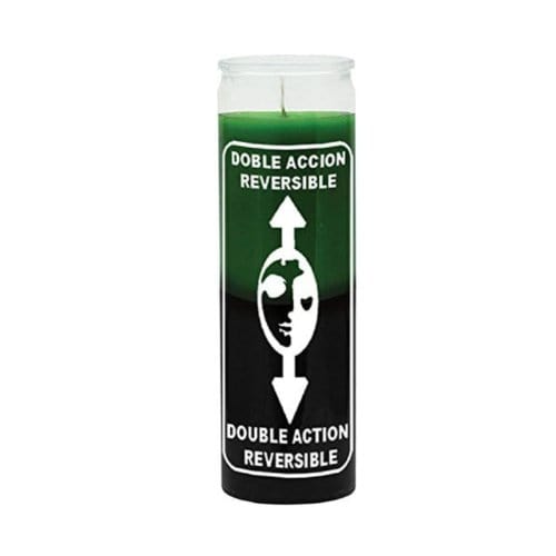 Reversible Green/Black Candle to draw good luck, money & get rid of bad situations