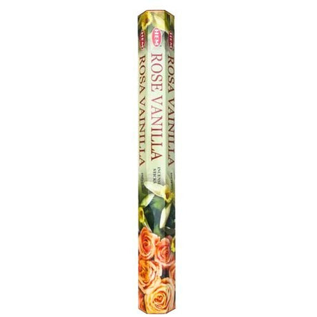 Rose Vanilla HEM Incense 20 Sticks (Incienso Rosa Vainilla) to dispels any sadness, enhance and discover love, sensuality, attraction, affection etc. - Shop Cosmic Healing