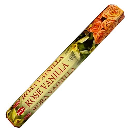 Rose Vanilla HEM Incense 20 Sticks (Incienso Rosa Vainilla) to dispels any sadness, enhance and discover love, sensuality, attraction, affection etc. - Shop Cosmic Healing