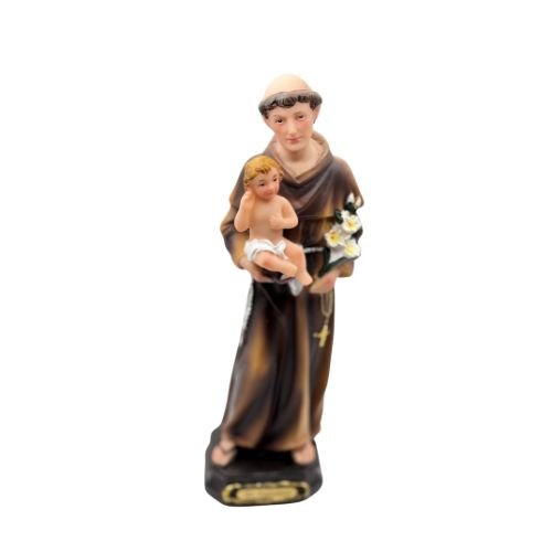 Saint Anthony of Padua Child Jesus Closed Bible (Estatua de San Antonio) 8” - faith, purity, and divine protection - Shop Cosmic Healing