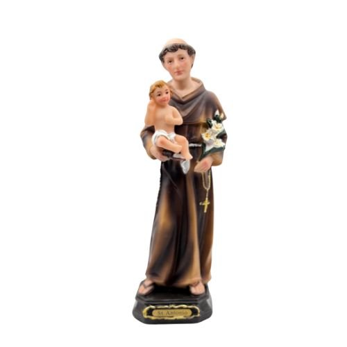 Saint Anthony of Padua Child Jesus Closed Bible (Estatua de San Antonio) 8” - faith, purity, and divine protection - Shop Cosmic Healing