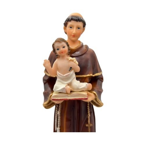 Saint Anthony of Padua Child Jesus Open Bible (Estatua de San Antonio) 8” - faith, purity, and divine protection - Shop Cosmic Healing