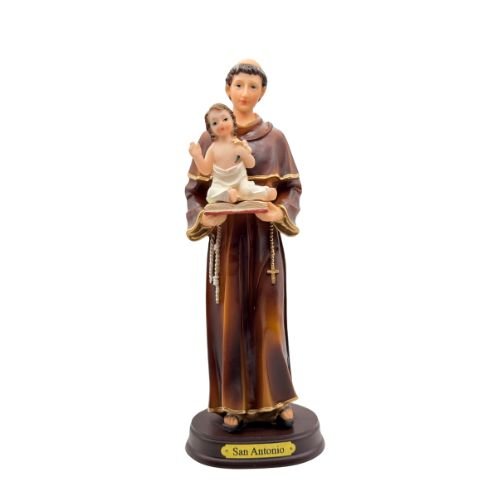 Saint Anthony of Padua Child Jesus Open Bible (Estatua de San Antonio) 8” - faith, purity, and divine protection - Shop Cosmic Healing