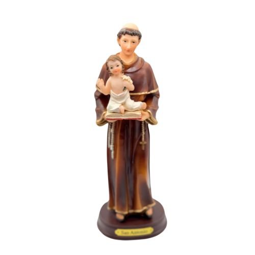 Saint Anthony of Padua Child Jesus Open Bible (Estatua de San Antonio) 8” - faith, purity, and divine protection - Shop Cosmic Healing