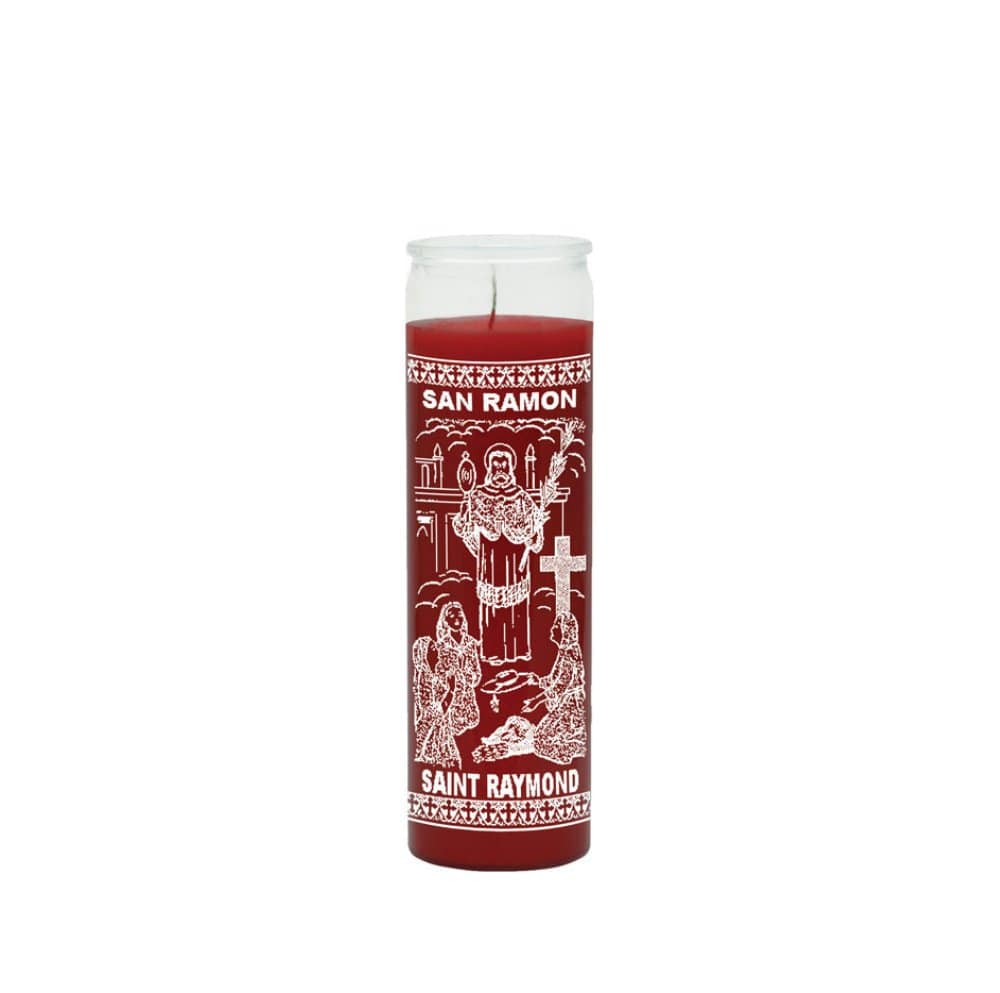 Saint Raymond 7 Day Red Candle - Veladora San Ramon de 7 Dias