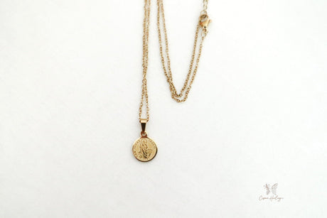 San Judas Tadeo Good Fortune Necklace (Gold)