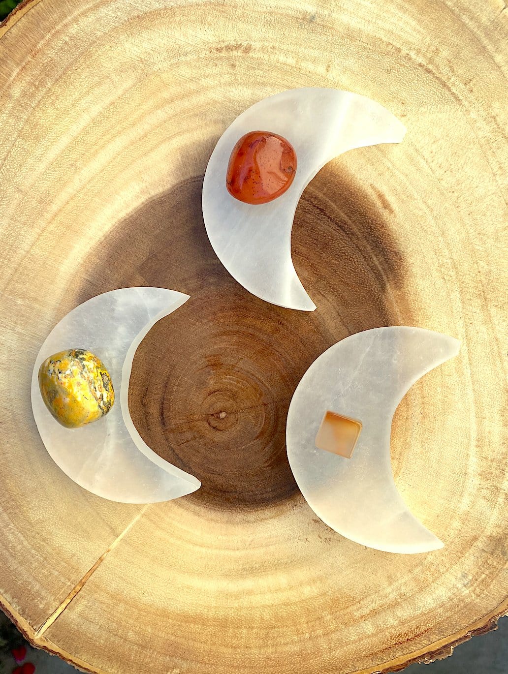 Selenite Crescent Moons - Shop Cosmic Healing