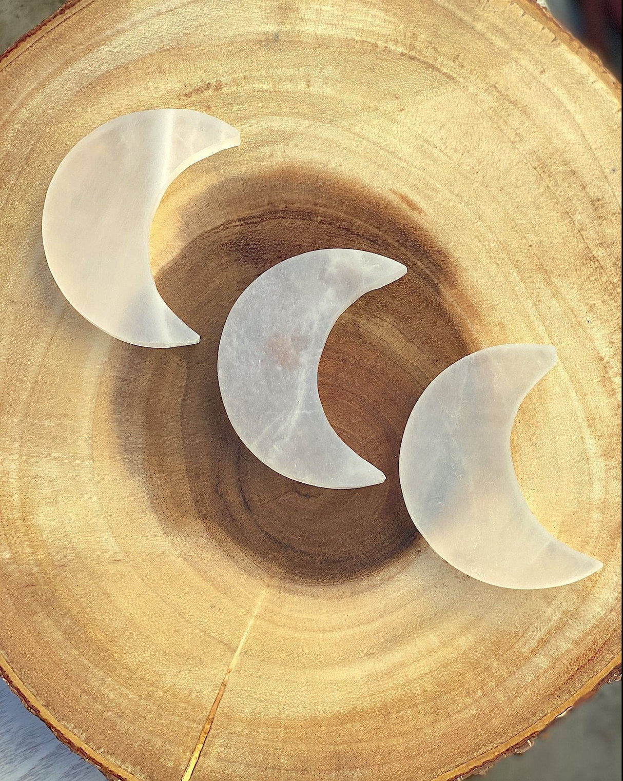 Selenite Crescent Moons - Shop Cosmic Healing