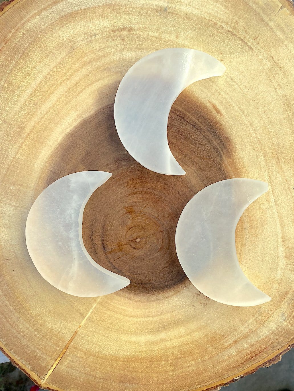 Selenite Crescent Moons - Shop Cosmic Healing