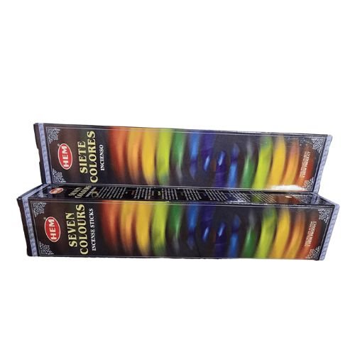 Seven Colors HEM Incense 35 Sticks (Incienso de 7 Colores) for harmony and balance to your energy centers - Shop Cosmic Healing