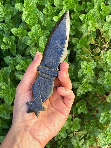 Sun & Moon Handle Obsidian Dagger - Shop Cosmic Healing
