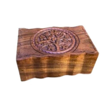Tree of Life Wooden Box 4x6" - Shop Cosmic Healing