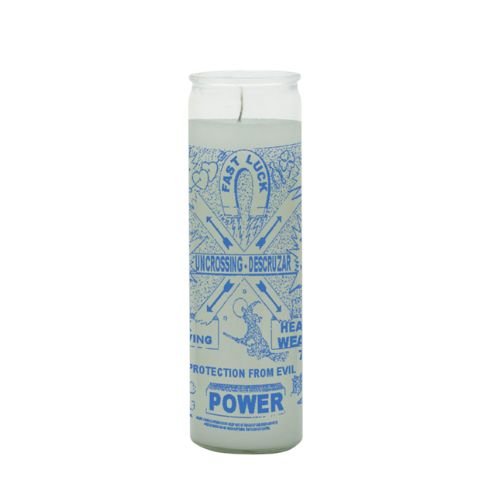 Uncrossing Protection from Evil Candle White (Veladora Descruzar Blanco) - To remove all types of hexes, curses & crossed conditions - Shop Cosmic Healing