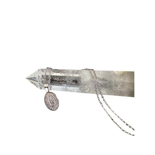 Virgen de Guadalupe reversible image necklace