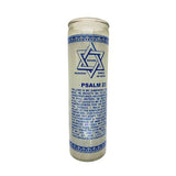 23rd Psalm Religious Candle (Salmo 23 Veladora) - White for protection from evil, comfort, spiritual guidance - Shop Cosmic Healing