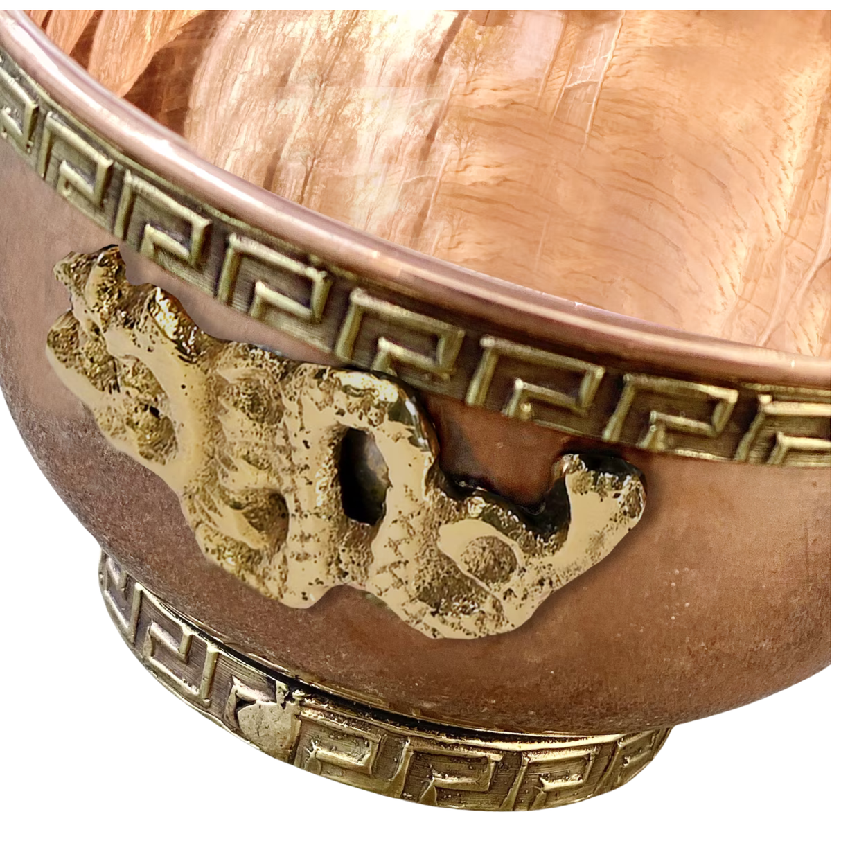 Assorted Designs Copper Offering Bowl 3"D