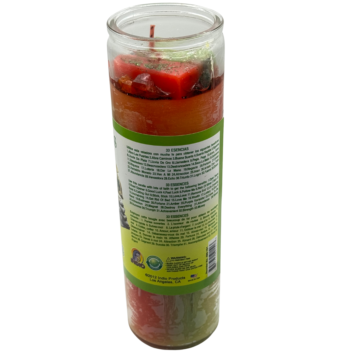 33 Essences Cocktail Candle (Veladora Preparada 33 Escencias) to overcome any impossible obstacles you are facing.