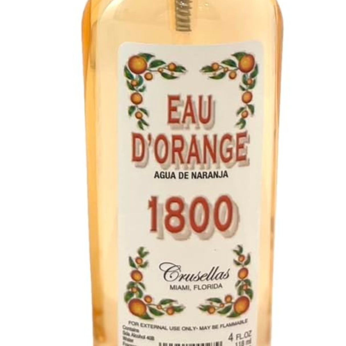 Kolonia 1800 Orange Crusellas & Co 4 oz (Colonia de Naranja) to Attract Good Fortune, Peace, Elegance, Beauty, Good Luck