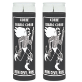 Run Devil Run 7 Day Candle Black (Veladora Corre Diablo Corre Negro) to get rid of the devil's spells, curses and hexes