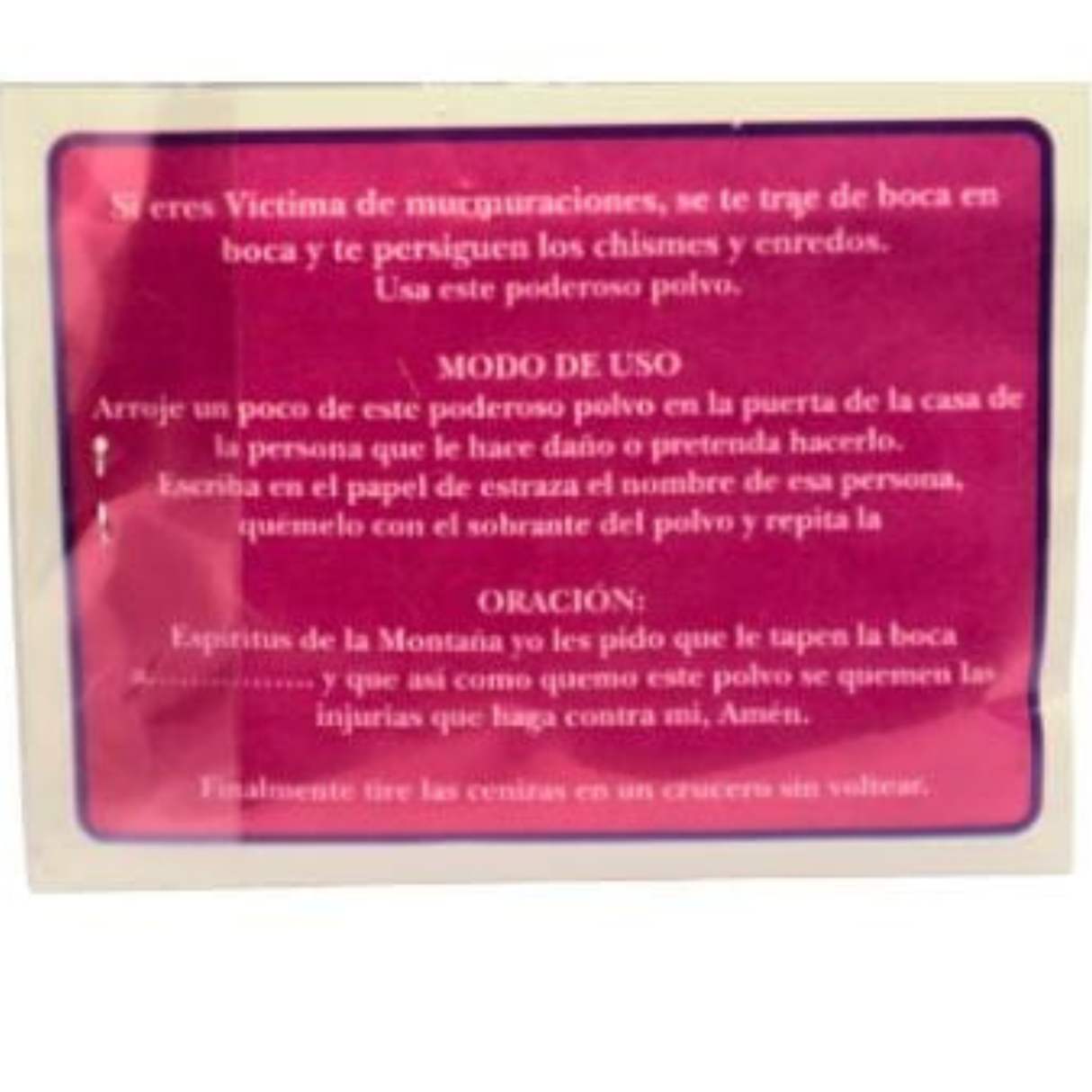 Shut Up Poeder (Tapa Bocas Polvo Espiritual) Zakje 1 oz