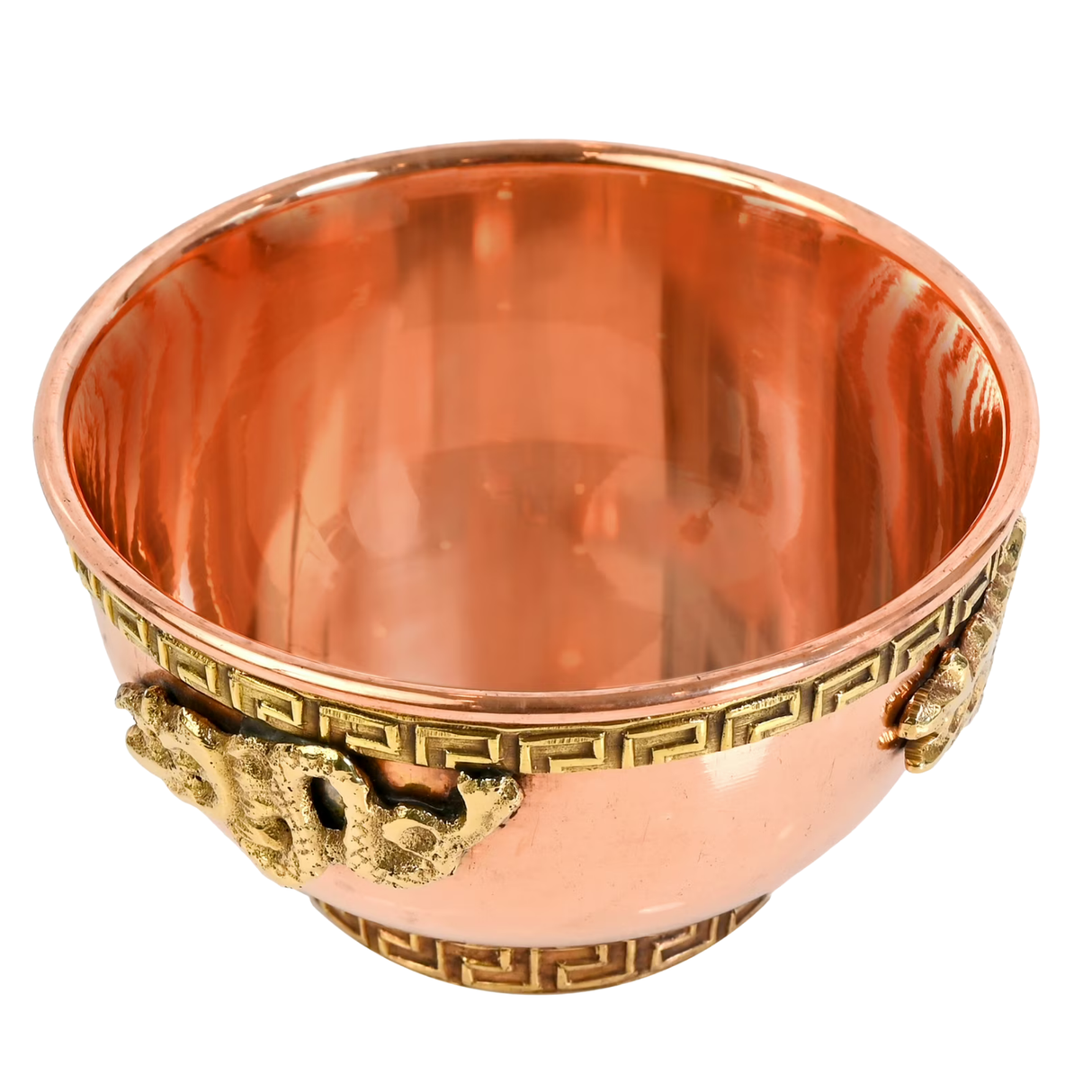 Assorted Designs Copper Offering Bowl 3"D