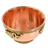 Assorted Designs Copper Offering Bowl 3"D