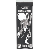 Run Devil Run 7 Day Candle Black (Veladora Corre Diablo Corre Negro) to get rid of the devil's spells, curses and hexes