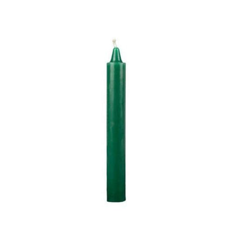 6" Green Taper Candle for Heart Chakra, Money, Success, Luck, Abundance etc. - Shop Cosmic Healing