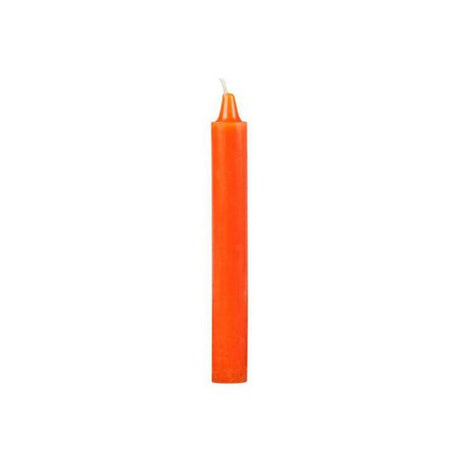 6" Orange Taper Candle for Sacral Chakra, Creativity, Sensuality, Joy, Legal Matters - Shop Cosmic Healing