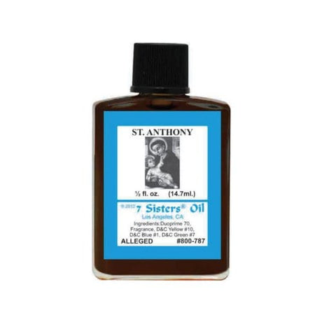 7 Sisters Saint Anthony Oil 1/2 fl. oz. for any special favor or request - Shop Cosmic Healing