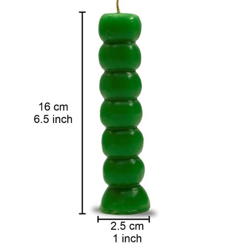 7 Knob Green Wishing Candle 7"  (Veladora de Siete Nudos Verde)