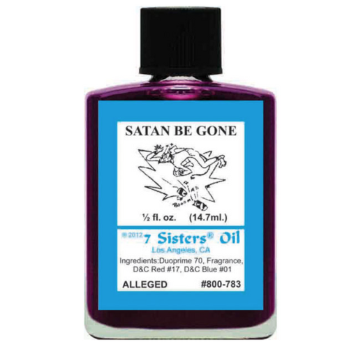 7 Sisters Satan Be Gone Oil 1/2 oz to drive away evil spirits, negative forces, or spiritual attacks