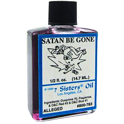 7 Sisters Satan Be Gone Oil 1/2 oz to drive away evil spirits, negative forces, or spiritual attacks
