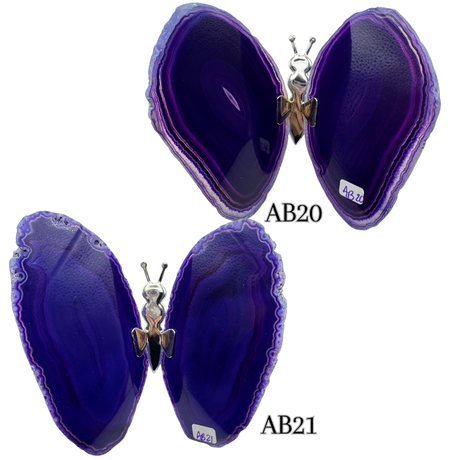 Agate Slice Geode Butterfly Gemstone
